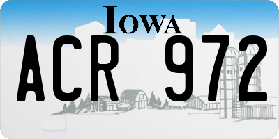 IA license plate ACR972