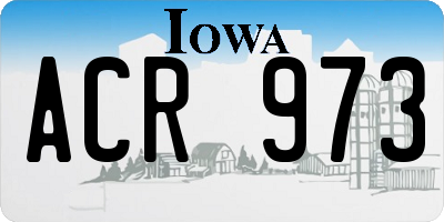 IA license plate ACR973