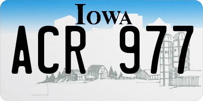 IA license plate ACR977