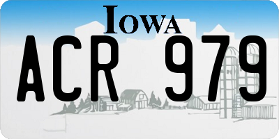 IA license plate ACR979
