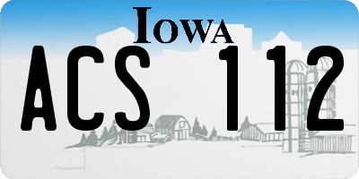 IA license plate ACS112