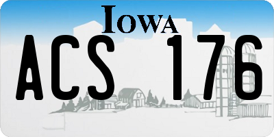 IA license plate ACS176
