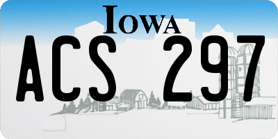 IA license plate ACS297