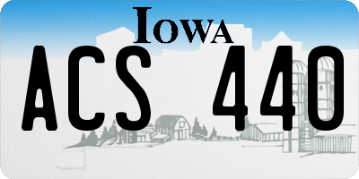 IA license plate ACS440