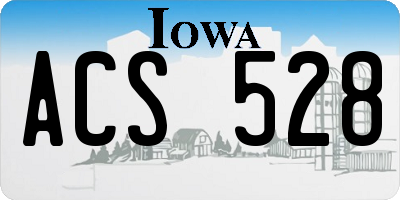 IA license plate ACS528
