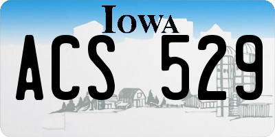 IA license plate ACS529