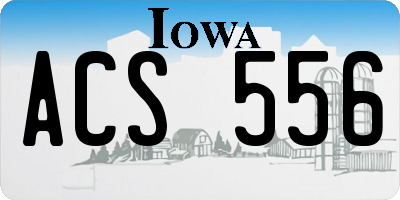 IA license plate ACS556