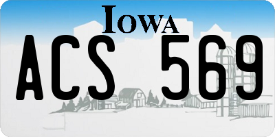 IA license plate ACS569