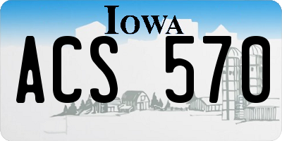 IA license plate ACS570
