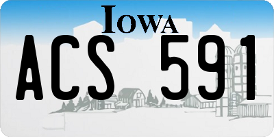 IA license plate ACS591