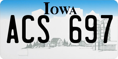 IA license plate ACS697