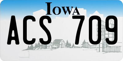 IA license plate ACS709
