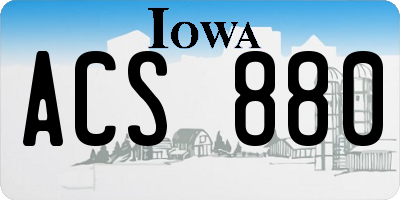 IA license plate ACS880