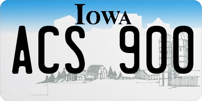 IA license plate ACS900
