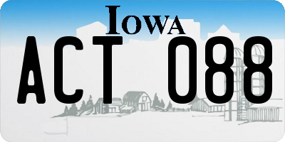 IA license plate ACT088