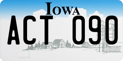 IA license plate ACT090