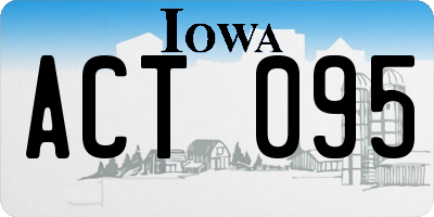 IA license plate ACT095