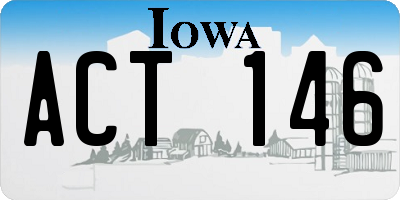 IA license plate ACT146