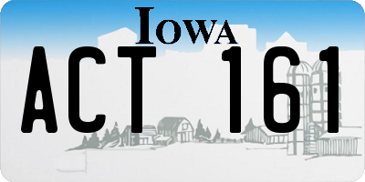 IA license plate ACT161
