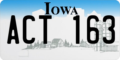 IA license plate ACT163