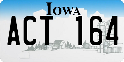 IA license plate ACT164
