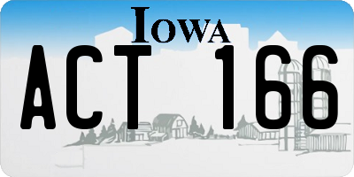 IA license plate ACT166
