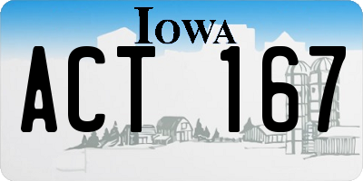 IA license plate ACT167