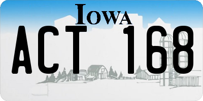 IA license plate ACT168