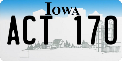 IA license plate ACT170