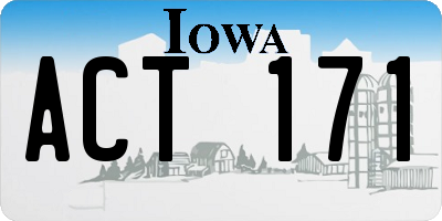 IA license plate ACT171