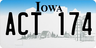 IA license plate ACT174