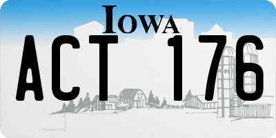 IA license plate ACT176