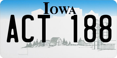 IA license plate ACT188