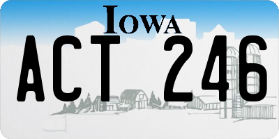 IA license plate ACT246
