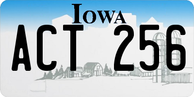 IA license plate ACT256