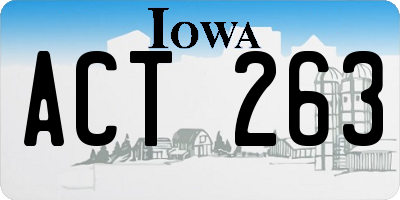 IA license plate ACT263