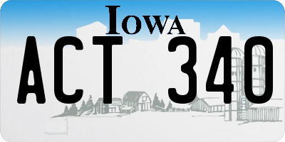 IA license plate ACT340