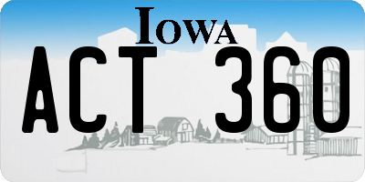 IA license plate ACT360