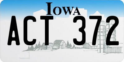 IA license plate ACT372