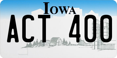 IA license plate ACT400