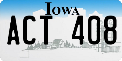 IA license plate ACT408