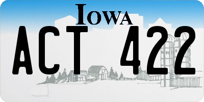 IA license plate ACT422