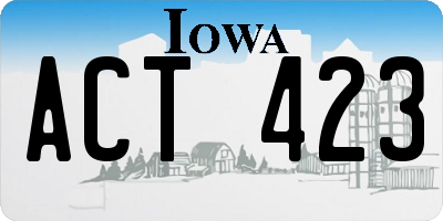IA license plate ACT423