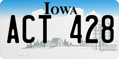 IA license plate ACT428