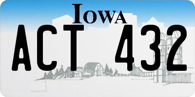 IA license plate ACT432