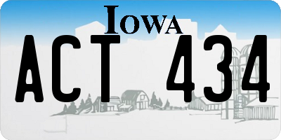 IA license plate ACT434