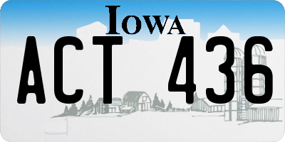IA license plate ACT436