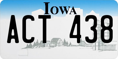IA license plate ACT438