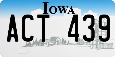 IA license plate ACT439