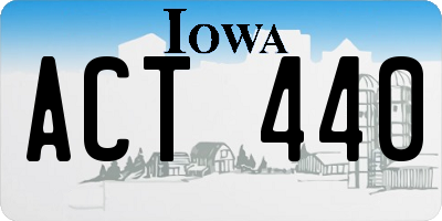 IA license plate ACT440